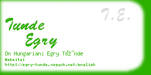 tunde egry business card